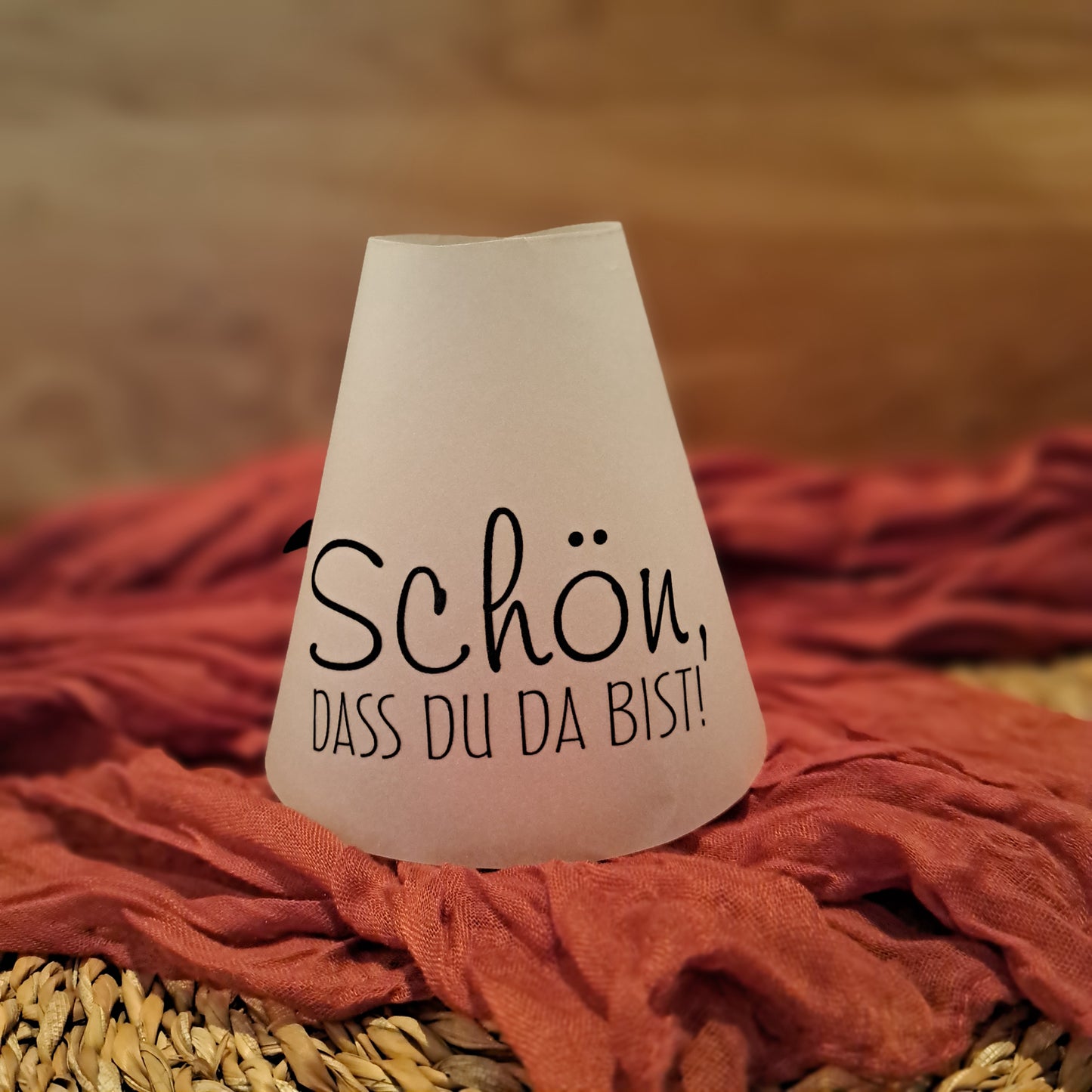 Gläserschirm "schön, dass du da bist"