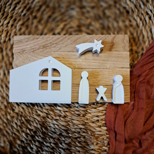 Holzkarte Weihnachten