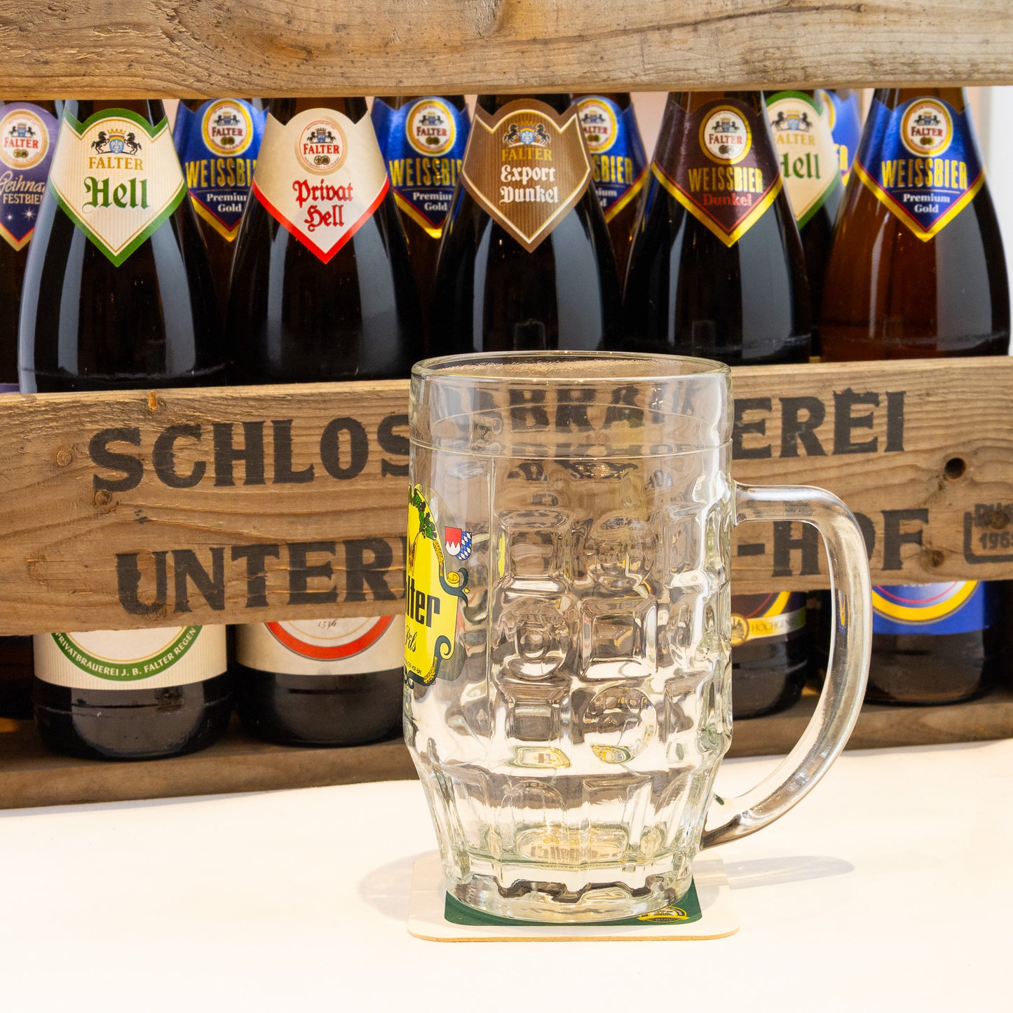 Henkelglaß gerade 0,5l  (altes Emblem)
