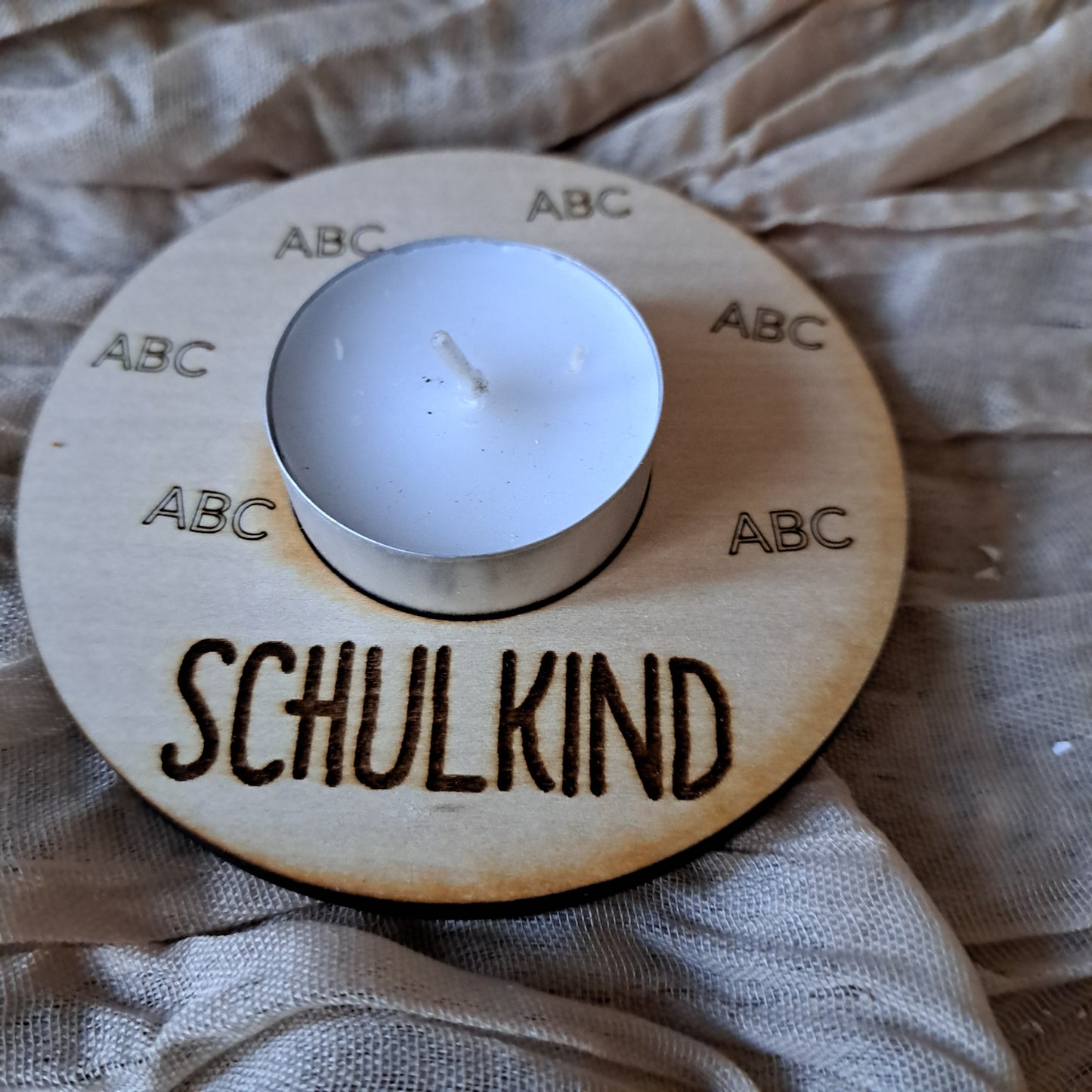 Teelichthalter Schulkind