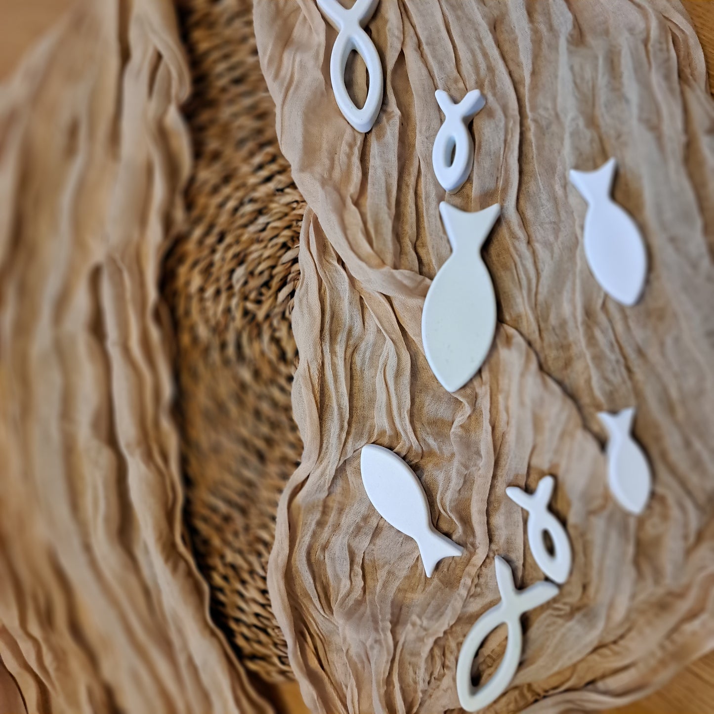 Tischdeko-  Set  "Fische" für  Taufe/ Konfirmation